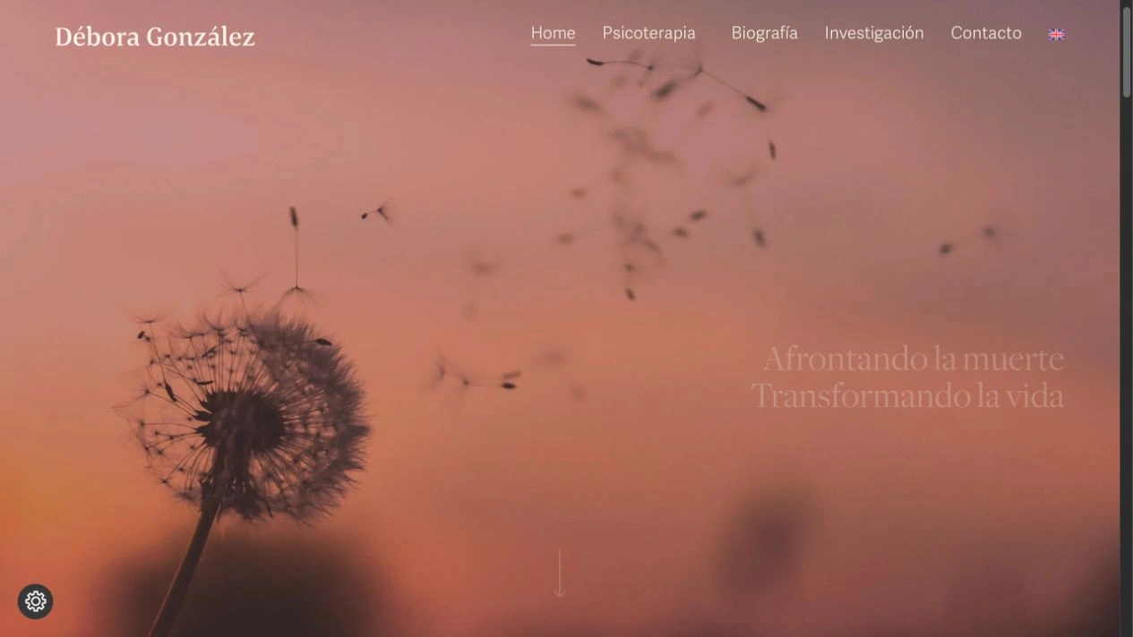 Captura de la web de Débora González