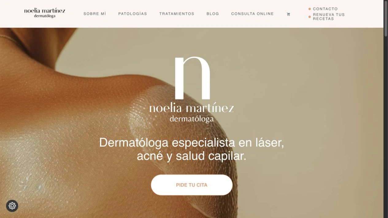 Captura de la web de Noelia Martínez