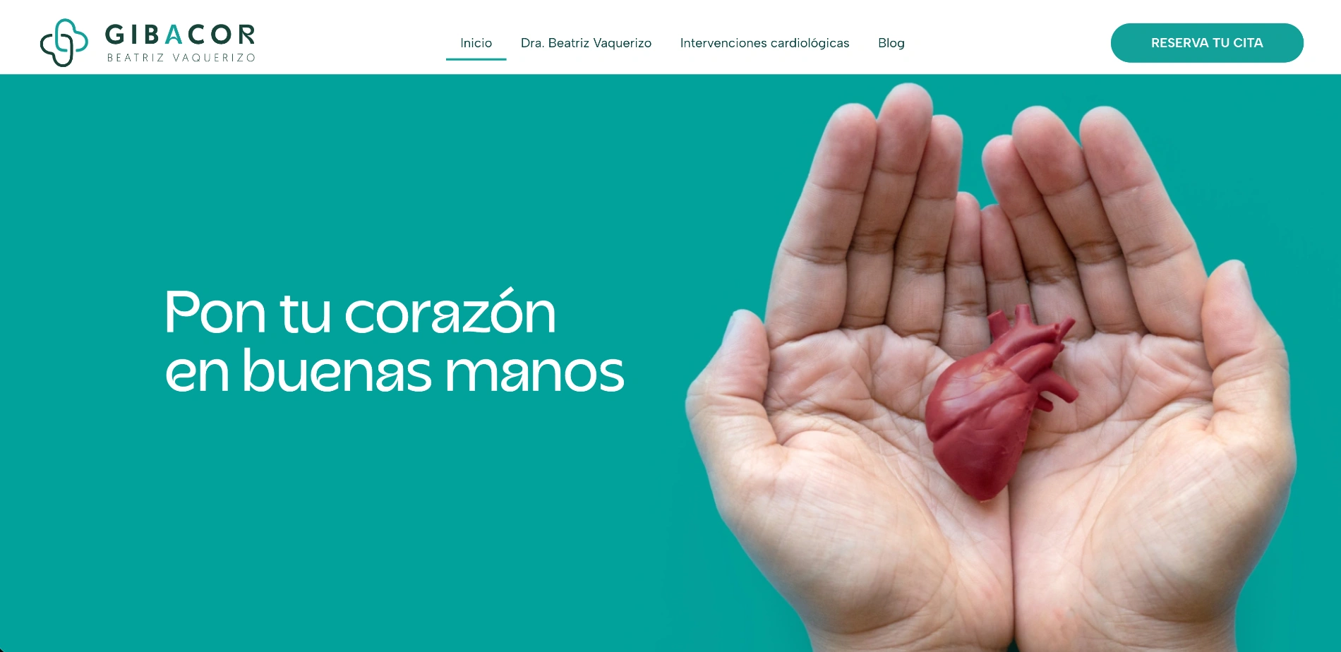 Diseño web para cardiólogos con estructura clínica clara