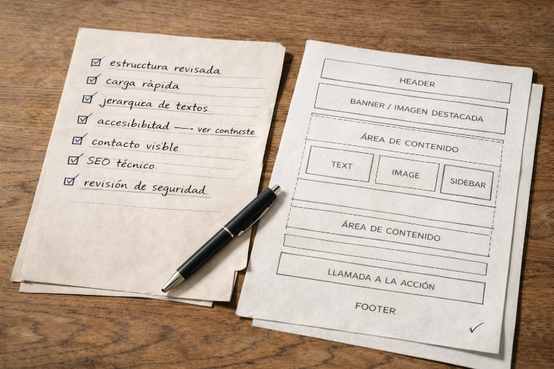 Checklist técnica de una web médica bien hecha