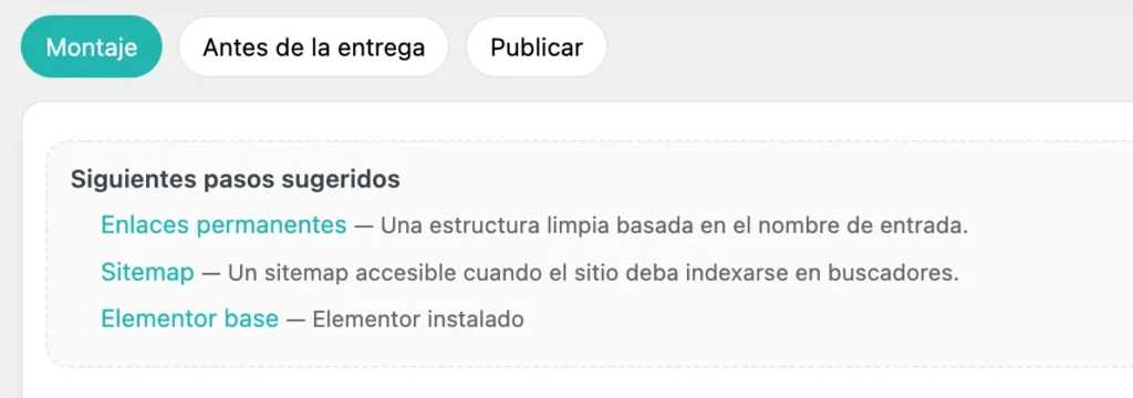 checklist fases